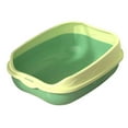 thumbnail image 1 of Inodoro para gatos y gatitos, caja de arena para gatos, elevada, resistente a salpicaduras Verde, 1 of 9