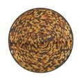thumbnail image 2 of Modernly Styled Metal Brown Mosaic Wall Platter, 2 of 2
