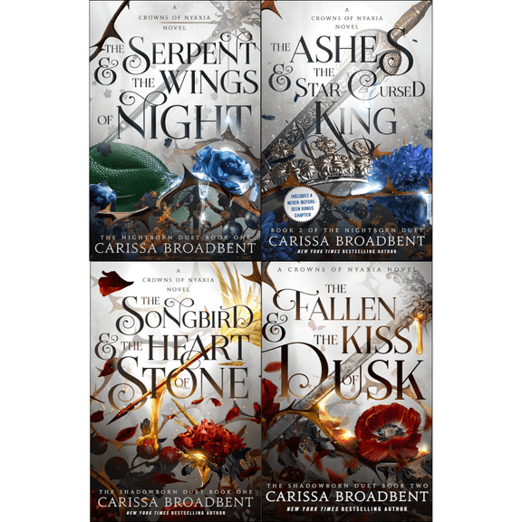 Crowns of Nyaxia Series 4 Books Collection Set (Hardcover) by Carissa Broadbent