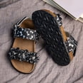 thumbnail image 5 of JAJAHO Girls Sandals Summer Floral Open Toe Adjustable Strap Hook And Loop Flat Sandals For Little/Big Kids 4-13Y, 5 of 8