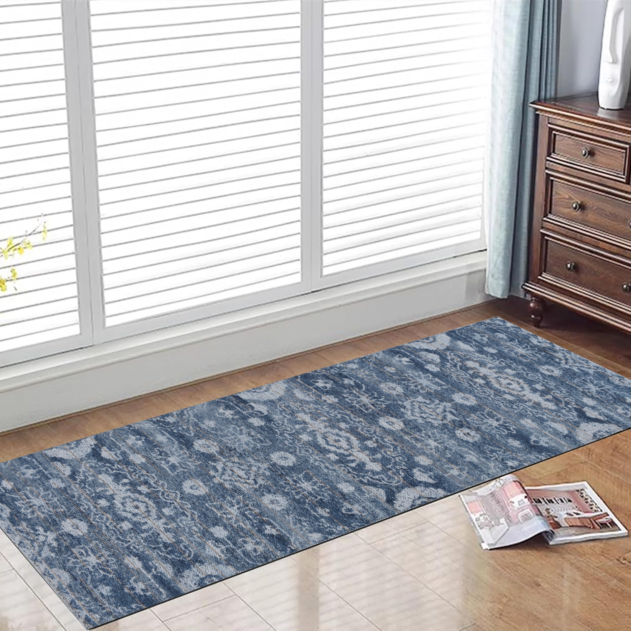 Better Homes & Gardens 2.5' x 8' Arty Medallion Runner, Blue