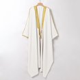thumbnail image 4 of Male Solid Color Long Sleeve Robe - Arabic Style Middle Eastern Thobe - Polyester/Spandex Blend for Warmth and Comfort, 4 of 5