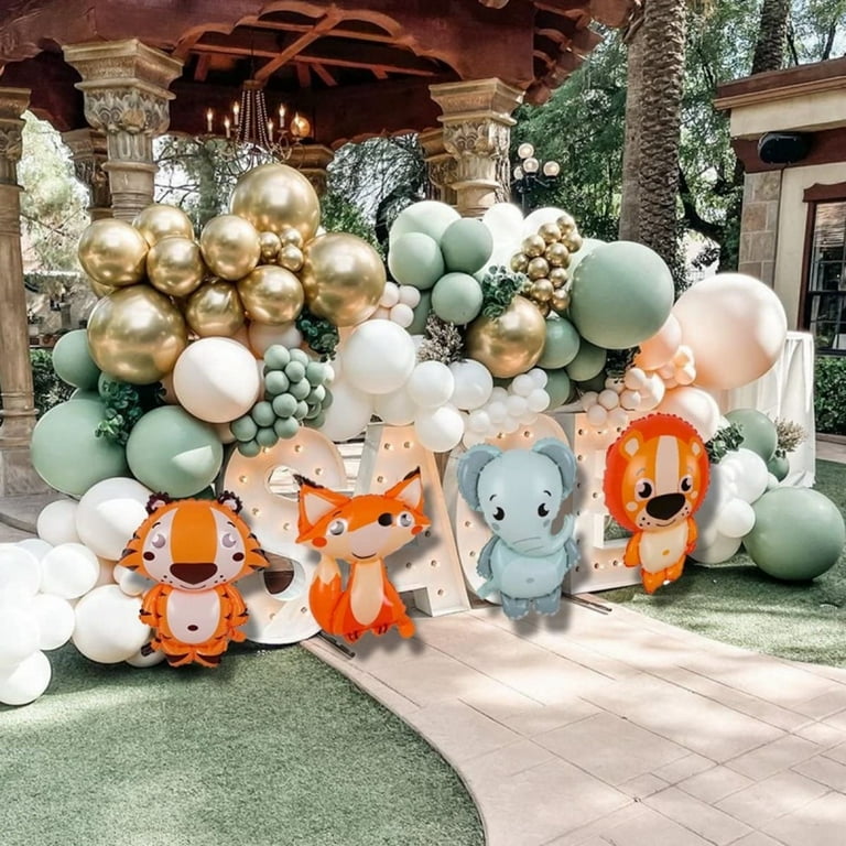 YANSION Jungle Baby Shower Decorations, Safari Balloon Arch, Oh