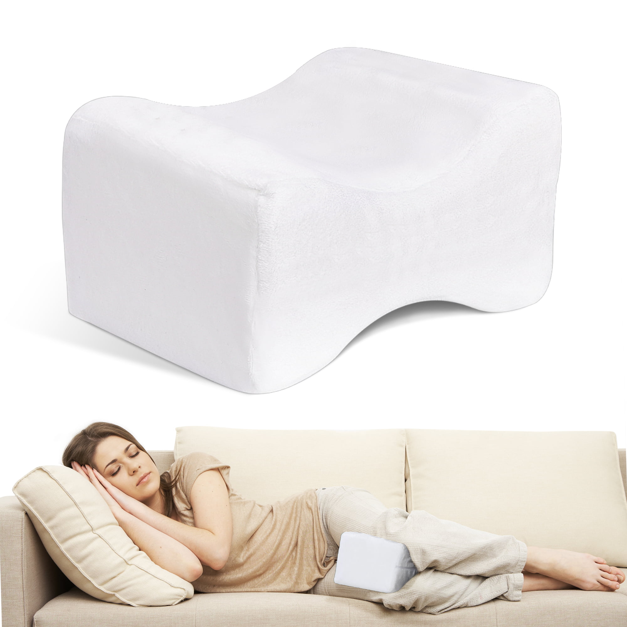 Details about   Memory Foam Knee Pillow for Sleeping Between the Legs Cushion for Side Sleepers 
