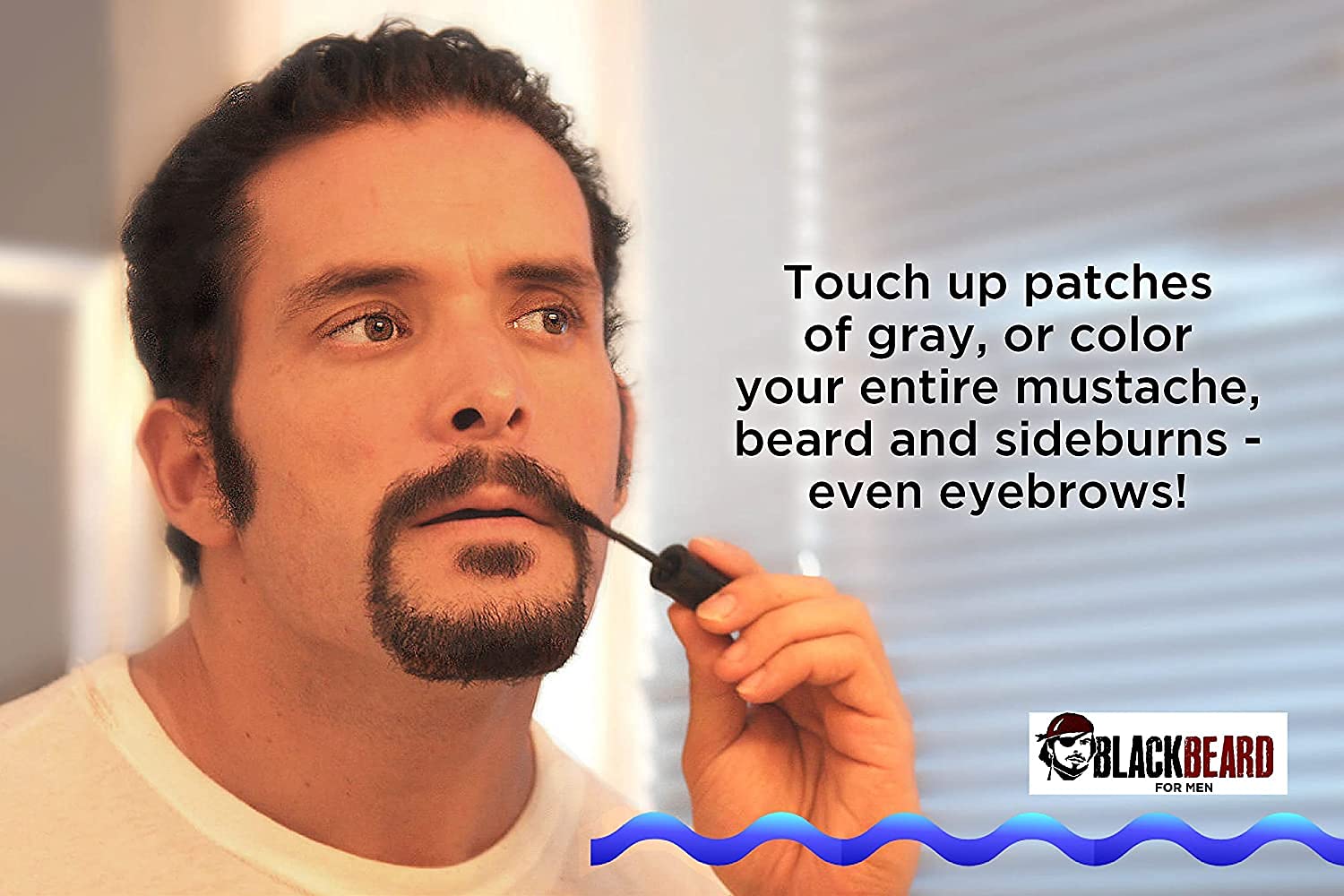 Blackbeard For Men Formula X Instant Mustache, Eyebrow and Sideburns Color, Fast, Easy, Mens Grooming, Beard Dye Alternative, Black, 1 Pack - image 3 of 9