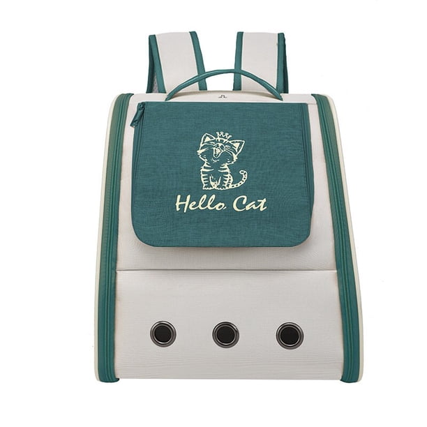 Bolsa de transporte para mascotas al aire libre, mochila conveniente, portátil, transpirable, para gato, perro, cachorro, gatito, bolsas plegables de malla de viaje