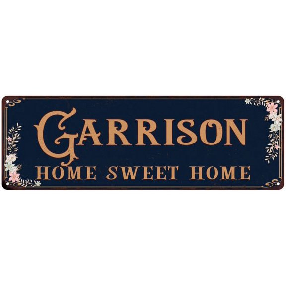 GARRISON Home Sweet Home Victorian Gift 6x18 Metal Sign 206180046893
