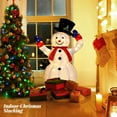 thumbnail image 6 of VINGLI 4ft Lighted Christmas Snowman Outdoor Decorations, Auto Take on/Off Hat, Pre-lit 120 LED Lights Snowman Christmas Ornament Indoor Home Yard Decor, 6 of 7