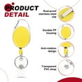 thumbnail image 3 of Uxcell Retractable Badge Holder Reel, ID Badge Reels with Claw Clasp for Name Key Chain Office Yellow, 3 of 6
