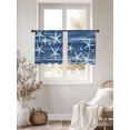 thumbnail image 4 of Sea Stars Sheer Curtains 45 Inch Long 2 Panels, Summer Beach Sea Stars Navy Blue Texture Light Filtering Rod Pocket Curtains, Sheer Voile Drapes for Living Room Bedroom, 52"x45", 4 of 8