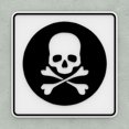 thumbnail image 2 of Sign | Skull Warning Sign - Black & White, 2 of 4