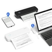 Bisofice Portable Printers Wireless for Travel, Bluetooth Thermal Printer Compatible with iOS, Android, Laptop, Inkless Mobile Printer for Office, Home, School