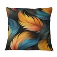 thumbnail image 3 of Designart "Avian Grace In Orange And Teal I" Animal Print Printed Throw Pillow, 3 of 5