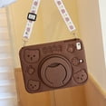 thumbnail image 3 of TECH CIRCLE Case for iPad A16 (11") 2025, iPad 10th Generation Cute Kid's Case 10.9" (2022) with Shoulder Strap, Rotate Kickstand/Handle, Shockproof Protective Cartoon Cover for Girl Boy, Brown Bear, 3 of 7