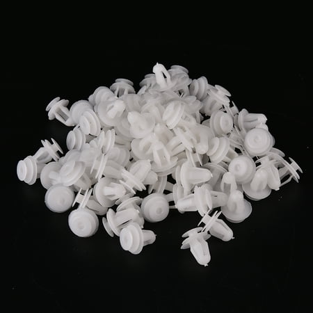 

100 x Car White Plastic Trim Door Panel Retainer Nails Fastener 8.2mm Hole