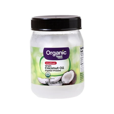 Great Value Organic Unrefined Virgin Coconut Oil, 14 oz