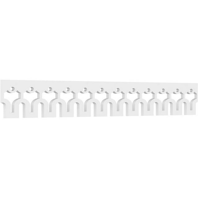 Ekena Millwork RUNP06X0625X48HSL 6 x 48 in. Pitch 0.62 in. Hessel Architectural Grade PVC Running Trim