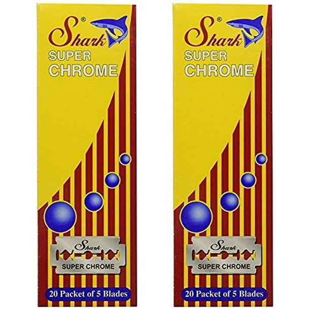 Shark Super Chrome Double Edge Razor Blades Men’s Safety Razor Blades