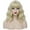 Light Blonde, variant on BERON Yellow Wigs Short Curly Bob Wig with Bangs Wavy Hair Wigs 14 Inches Women's Synthetic Wigs Daily Party Use