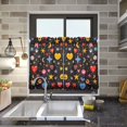 thumbnail image 4 of Yayeee Kitchen Curtains Tier Pair Light Filtering 27"x36" Rod Pocket Short Cafe Window Panel, Moon Pattern, 4 of 7