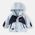 thumbnail image 6 of Mifsaly Boys Windbreaker Jacket Zip Up Hooded Jackets Color Block Windproof Lightweight Outerwear with Zipper Pockets for Fall Outdoor, 6 of 8