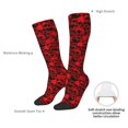 thumbnail image 4 of Naloa Red Skulls 3 Knee Socks, High Socks Long Stretchy Sock Women Knee High Stocking, Long Socks for Women, 4 of 6