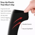 thumbnail image 2 of Diamond Star Women's Knee High Socks Trouser Socks, Stretchy Soft Thin Material (Black - 6 Pairs, Socks Size 9-11, Fit Women's Shoe Size 4-10.5), 2 of 6