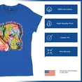 thumbnail image 4 of Tee Hunt Dogs Speak to Those Who Listen T-Shirt Dean Russo Neon Pet Women's T-Shirt Tee, Blue, Small, 4 of 5