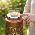 thumbnail image 5 of Solar Metal Lantern Outdoor Hanging Tabletop Decorative Light with Handle Cutout Pattern Cylinder Design for Garden Patio, 5 of 5