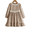 Brown, variant on LYMAYTER Girls Plaid Long Sleeve Dress Toddler Square Collar Lace Trim Ruffle Hem Retro Casual Dress