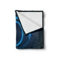 thumbnail image 2 of Letter R Soft Flannel Fleece Blanket, Writing Language with Futuristic Design Elements Modern Themed Calligraphy Print, Cozy Plush for Indoor and Outdoor Use, 70" x 90", Blue Black, by Ambesonne, 2 of 5