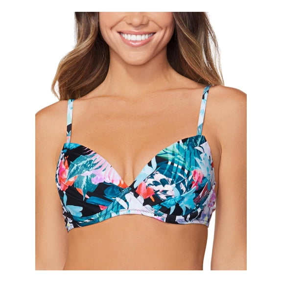 Raisins Womens Moonshadow Printed Push Up Bikini Swim top