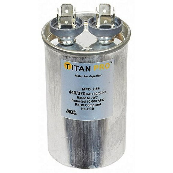 Motor Run Capacitor, 7.5 MFD, 2-7/8 in. H