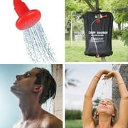 Schanno Camping Shower, 5 Gallon/20L Portable Solar Heating Shower Bag for Outdoor Beach Swimming Traveling Hiking, Black