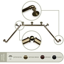 Domovina 1" Bay Window Curtain Rod-Color:Antique Brass