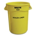 thumbnail image 2 of Rubbermaid Commercial FG263294YEL Brute 32 gal (Soiled Linen) Imprint Plastic Vented Container - Round Yellow, 2 of 2