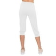 thumbnail image 4 of ALWAYS Capri Jogger Pants, Women's Casual Slim Bottoms White XL, 4 of 5