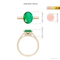 thumbnail image 5 of ANGARA Natural Oval Solitaire 2.25 ct Emerald Cocktail Ring in 14K Rose Gold for Women (Size-10x8mm) | May Birthstone, Birthday, Anniversary, Jewelry Gift for Women | Natural Emerald Ring, 5 of 9