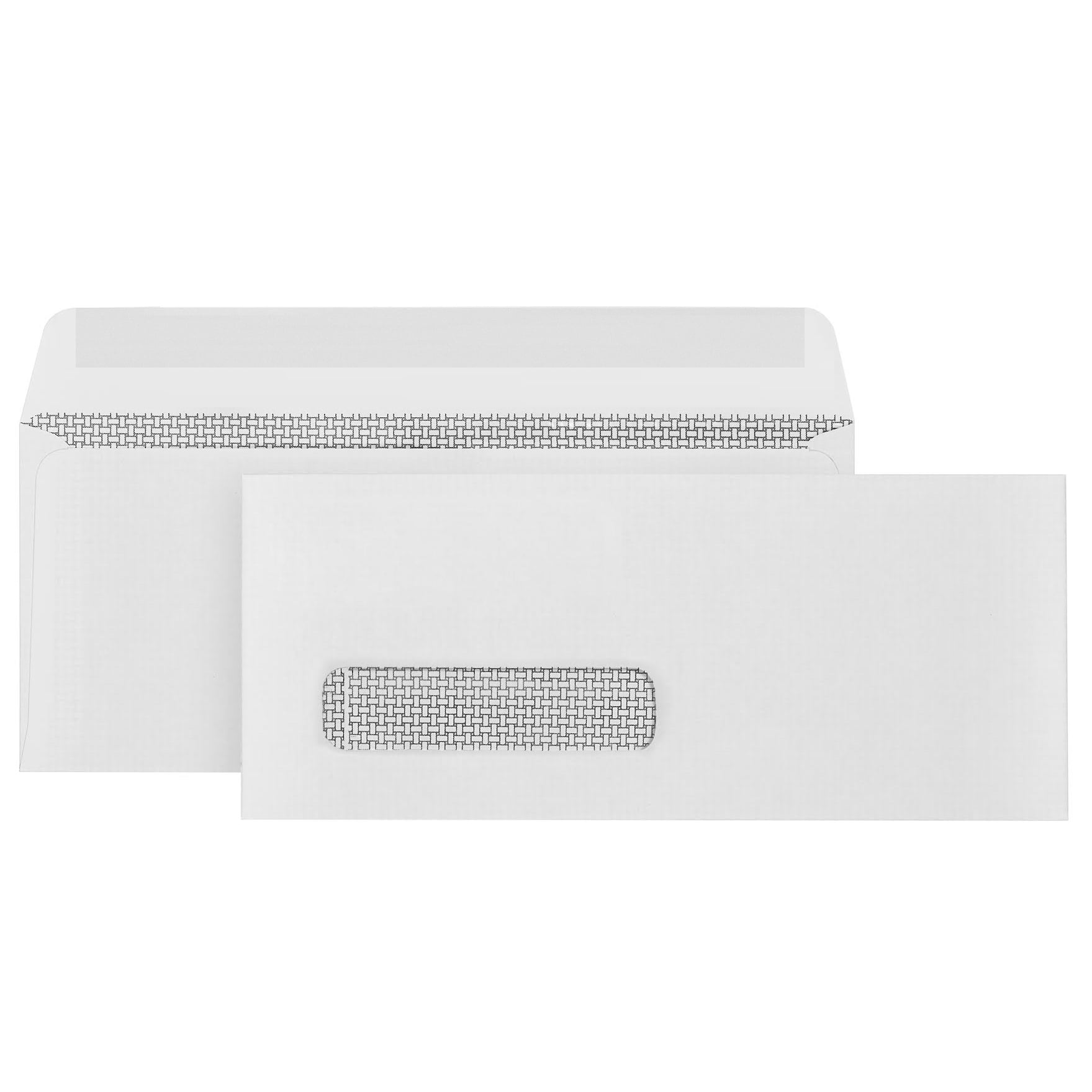 500 9 Single Window Security Envelopes, Thick Gummed Seal, Designed for