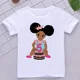 thumbnail image 3 of Camiseta de algodón con números para niñas, ropa para niños, de manga corta, con diseño de tambores kawaii, color negro, para cumpleaños 2, 3, 4 y 5, 3 of 5