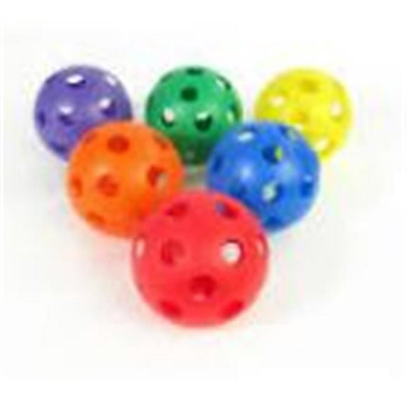 Boule de Balle en Plastique de 9 cm de Diamètre avec Trous&44; Lot de 6