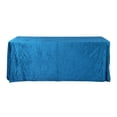 thumbnail image 2 of Velvet Tablecloth 90"X132" Rectangular Table Cover Seamless Dark Teal for Wedding, Season Decor, Holiday Celebration, Birthday Party, and Ballroom Gala, 2 of 5
