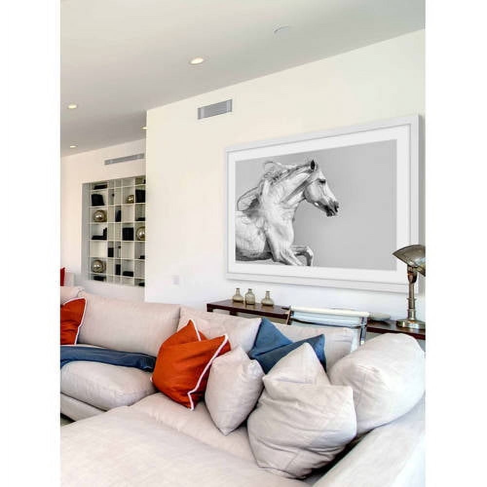 "White Mane" Framed Painting Print