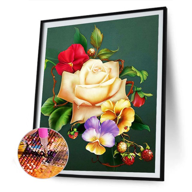 Cuadros Decorativos Kit de pintura de diamantes 5D Flores de bricolaje Arte de mosaico de diamantes cuadrados completos DQrwqpou Nuevos Originales