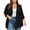 S2502-Black, variant on Plus Size Womens Open Front Cardigan Casual Draped Irregular Hem Layering Jacket with Pockets for Fall Winter Daily Wear XXL