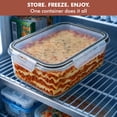 thumbnail image 4 of Razab 2700ML / 91oz / 11.5 Cups Large Glass Food Storage Containers with Lids - Glass Meal Prep Containers for Roasting & Storing Leftover, 4 of 9