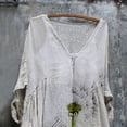 thumbnail image 5 of Leutsin Robe Vintage à Fleurs pour Femmes Grande Taille, Manches 3/4, Style des Fêtes, 5 of 5
