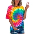 thumbnail image 2 of Aloohaidyvio Tops for Women,Womens Fashion Casual Loose Printing Round Neck T-Shirt Tops, 2 of 5