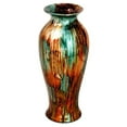 thumbnail image 3 of Heather Ann Creations W1039-06 Judith 21 in. Foiled & Lacquered Ceramic Vase - Copper, Red & Gold, 3 of 11