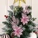 thumbnail image 5 of Oioii 2PCS Christmas Poinsettia Flower Decorations - Artificial Ornaments for Xmas Tree, Wreath, Wedding Party Decor, 5 of 6